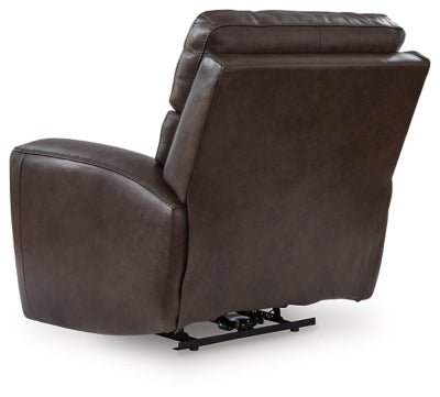 Crossplex Power Recliner - Dark Brown Reclining Chair modern furniture Contempo Furniture