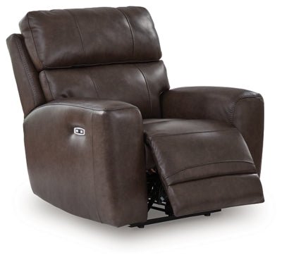 Crossplex Power Recliner - Dark Brown Reclining Chair modern furniture Contempo Furniture