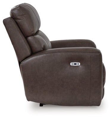 Crossplex Power Recliner - Dark Brown Reclining Chair modern furniture Contempo Furniture