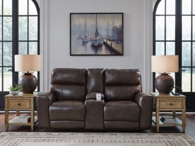 Crossplex Power Reclining Loveseat with Console - Dark Brown Reclining Loveseat modern furniture Contempo Furniture