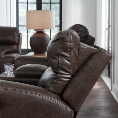 Crossplex Power Reclining Loveseat with Console - Dark Brown Reclining Loveseat modern furniture Contempo Furniture
