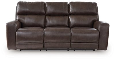Crossplex Power Reclining Sofa - Dark Brown | Ashley Furniture