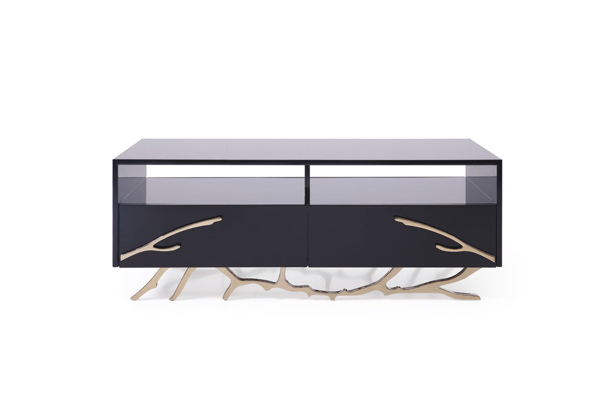 Legend Modern Black  and  Gold Coffee Table