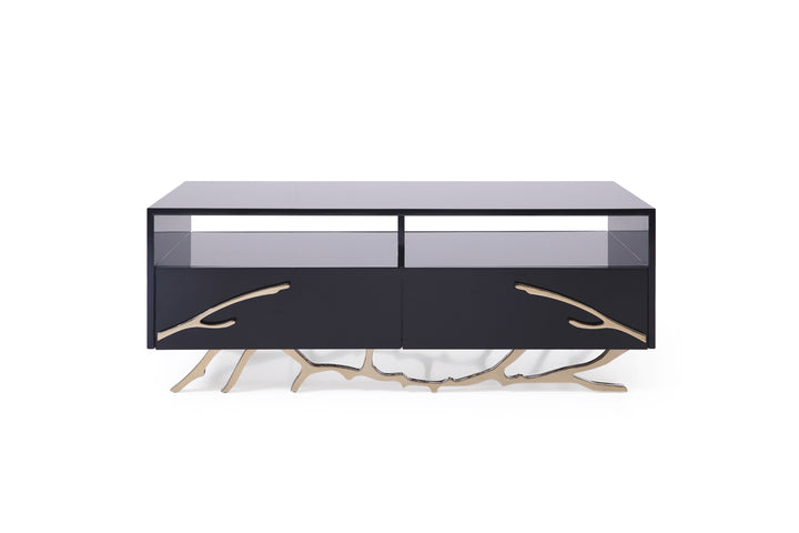 Legend Modern Black  and  Gold Coffee Table