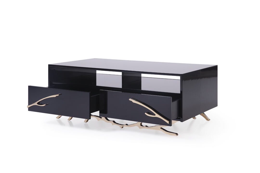 Legend Modern Black  and  Gold Coffee Table