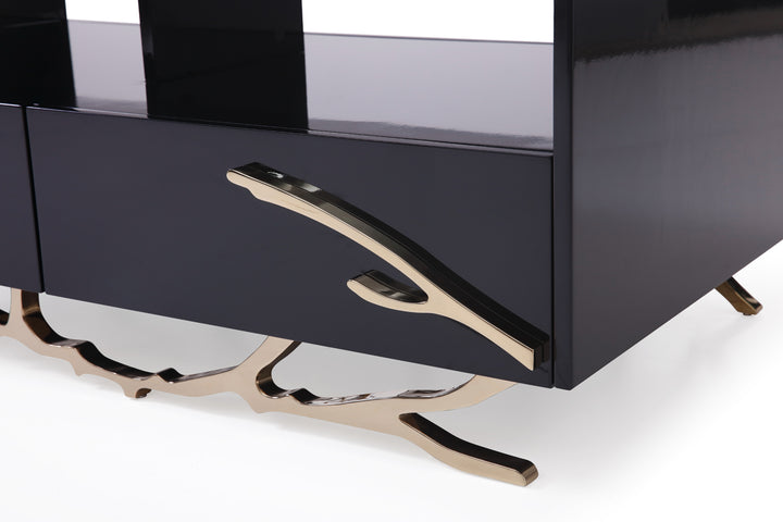 Legend Modern Black  and  Gold Coffee Table