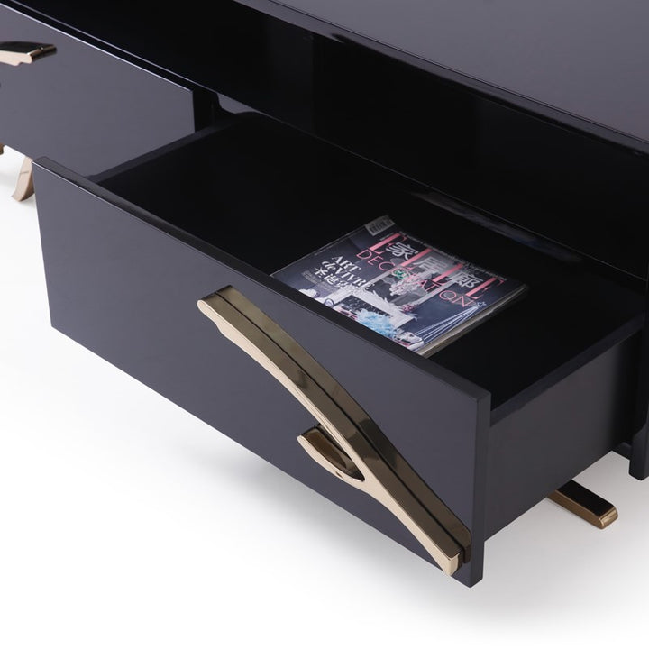 Legend Modern Black &amp; Gold Coffee Table
