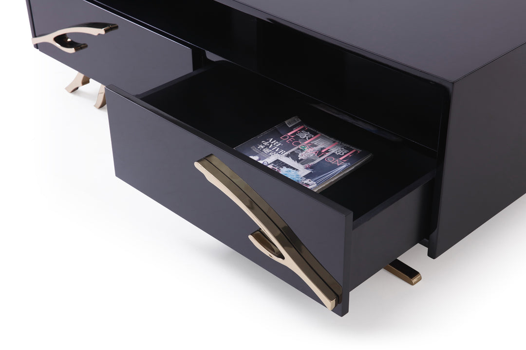 Legend Modern Black  and  Gold Coffee Table