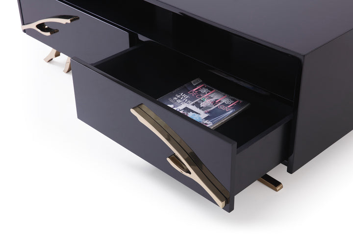 Legend Modern Black  and  Gold Coffee Table