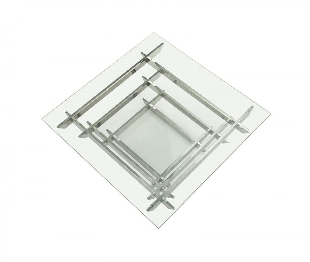 Upton Modern Square Glass Coffee Table
