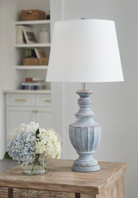 Cylerick Table Lamp - Blue Table Lamp modern furniture Contempo Furniture