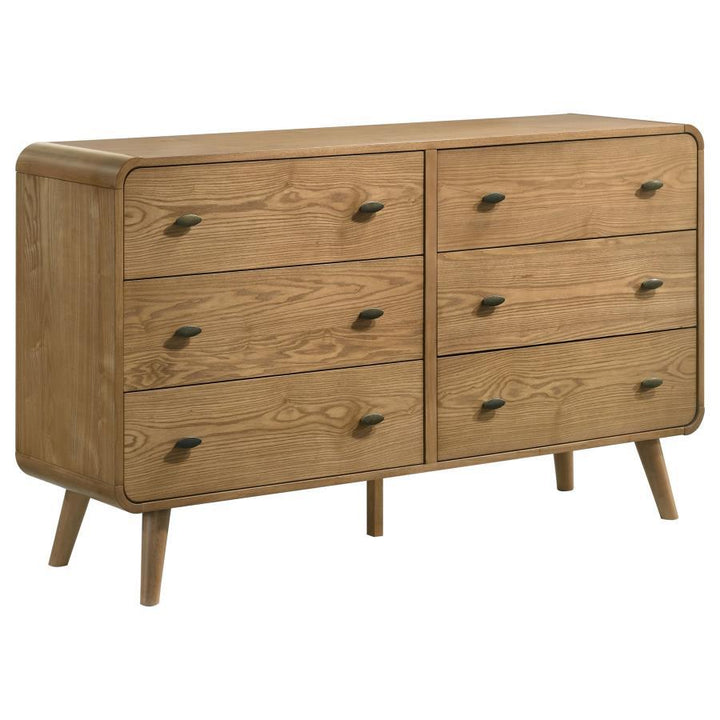 Coaster Furniture Robyn - 6-Drawer Bedroom Dresser - Light Ash