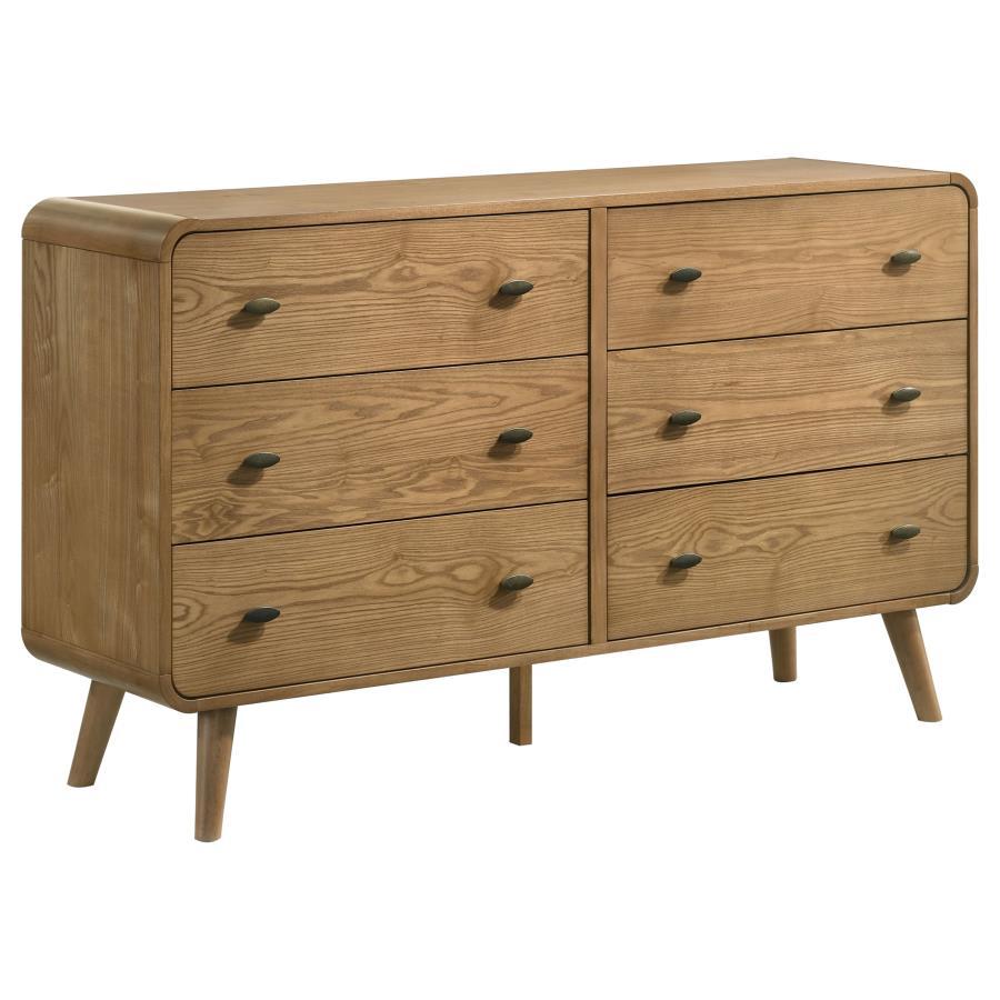 Coaster Furniture Robyn - 6-Drawer Bedroom Dresser - Light Ash