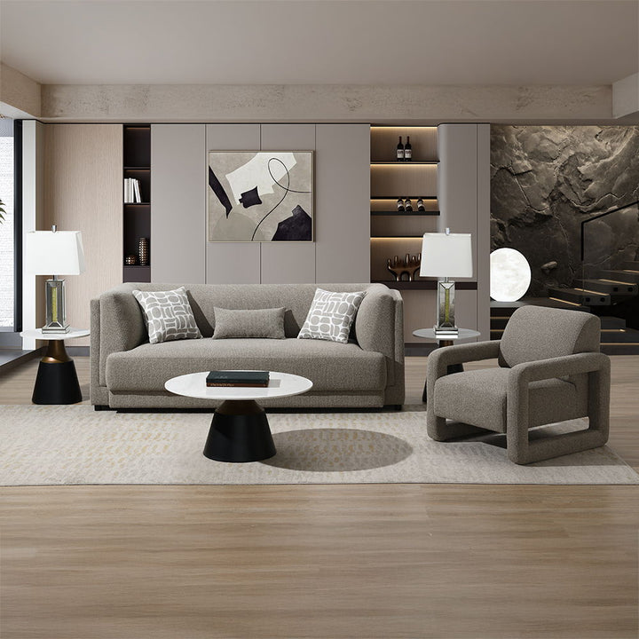 Glenda - Accent Chair - Gray Chenille