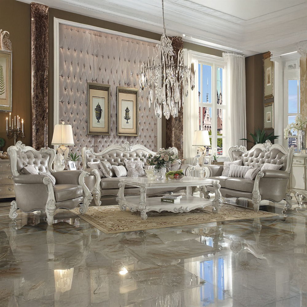 versailles-chair-with-2-pillows-vintage-gray-synthetic-leather-bone-white