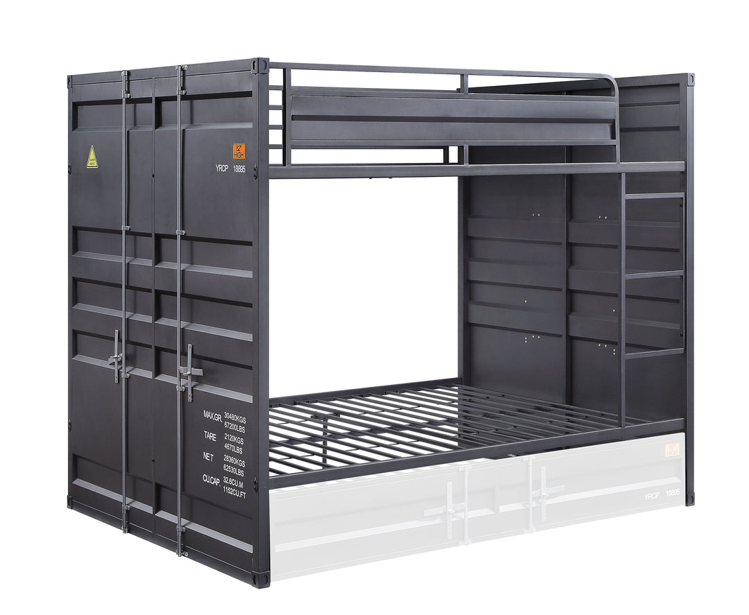 Cargo - Full Over Full Bunk Bed - Gunmetal