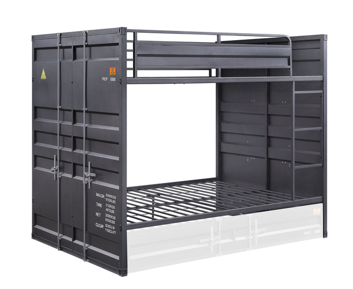 Cargo - Full Over Full Bunk Bed - Gunmetal