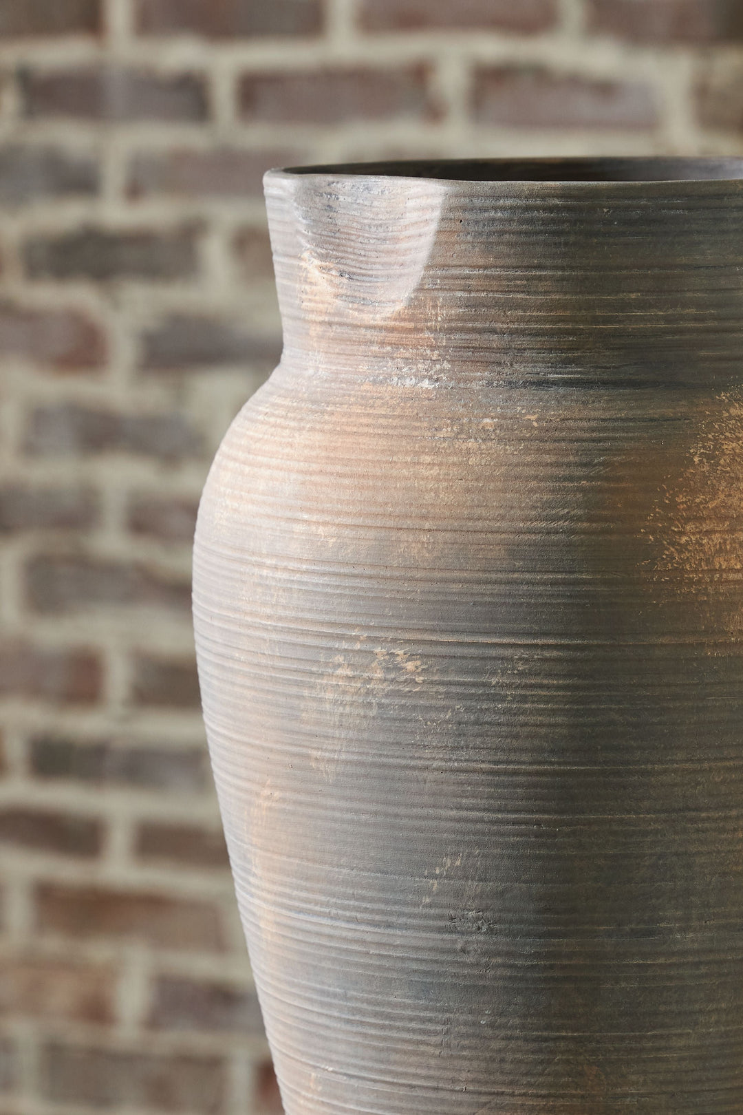 Brickmen - Vase - 15" - Antique Gray