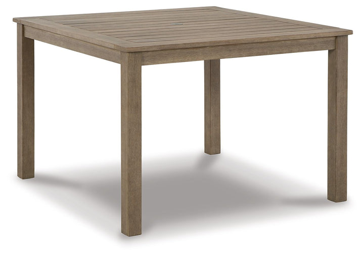 Aria Plains - Square Dining Table W/Umb Opt - Brown