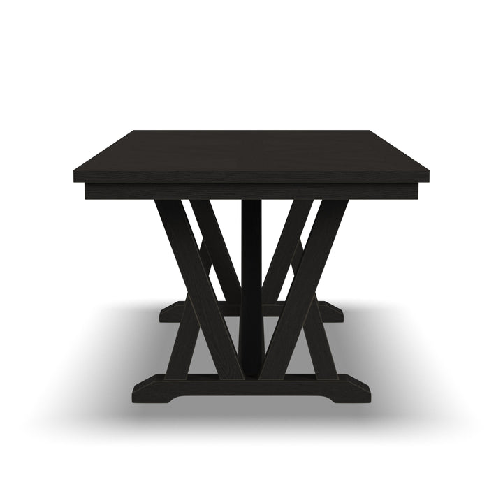 Lattice Rectangular Dining Table Dark Brown