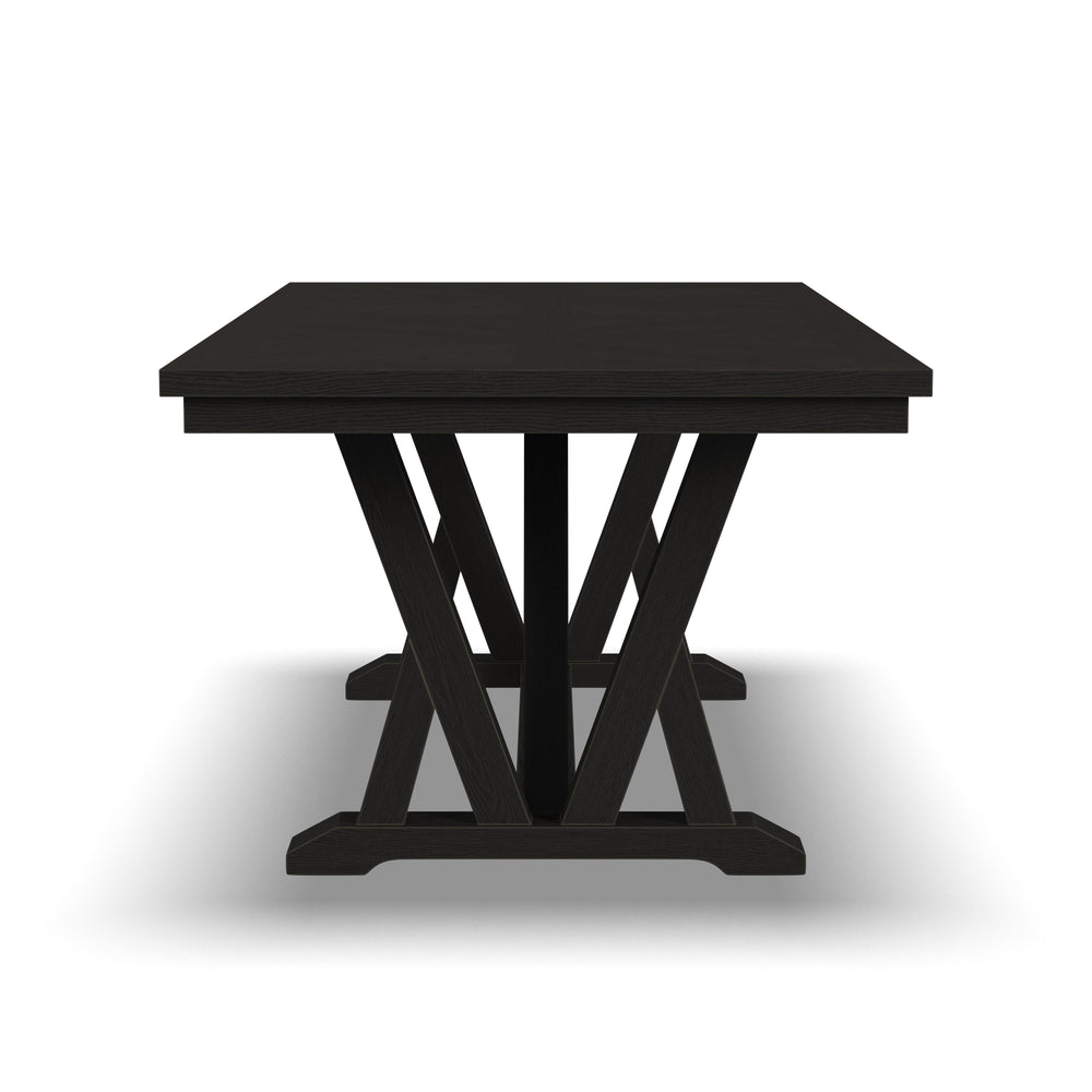 Lattice Rectangular Dining Table Dark Brown