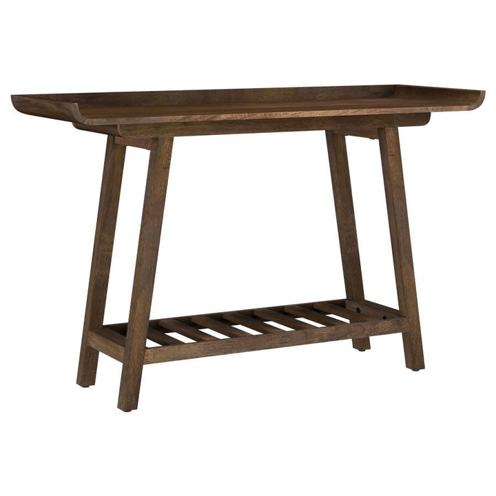 Coaster Furniture Ornelas - Console Table With Slatted Shelf - Mango Brown