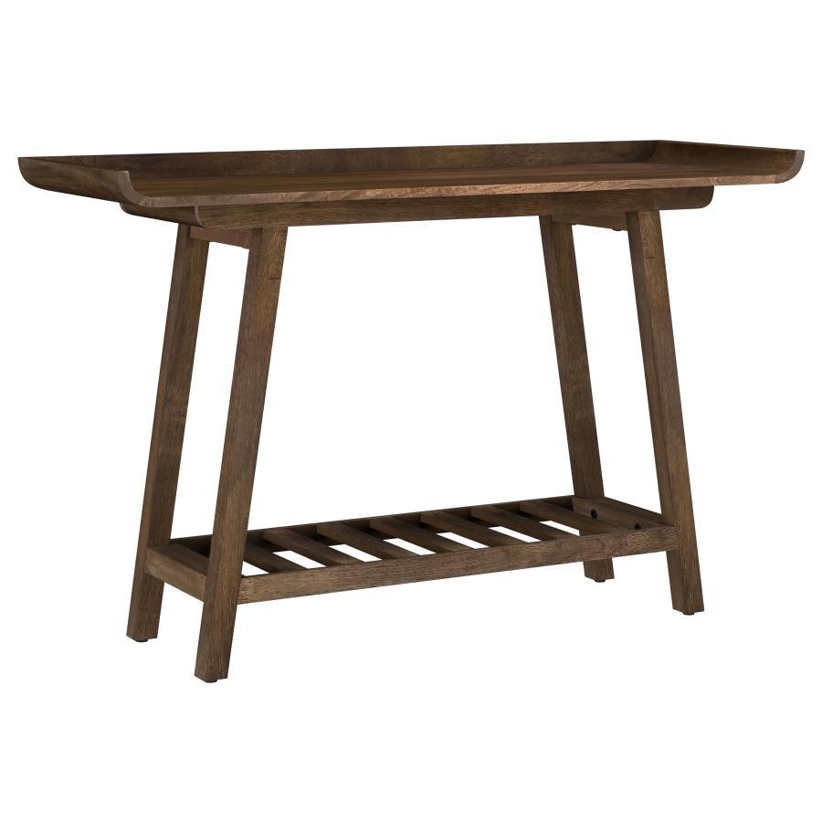 Coaster Furniture Ornelas - Console Table With Slatted Shelf - Mango Brown