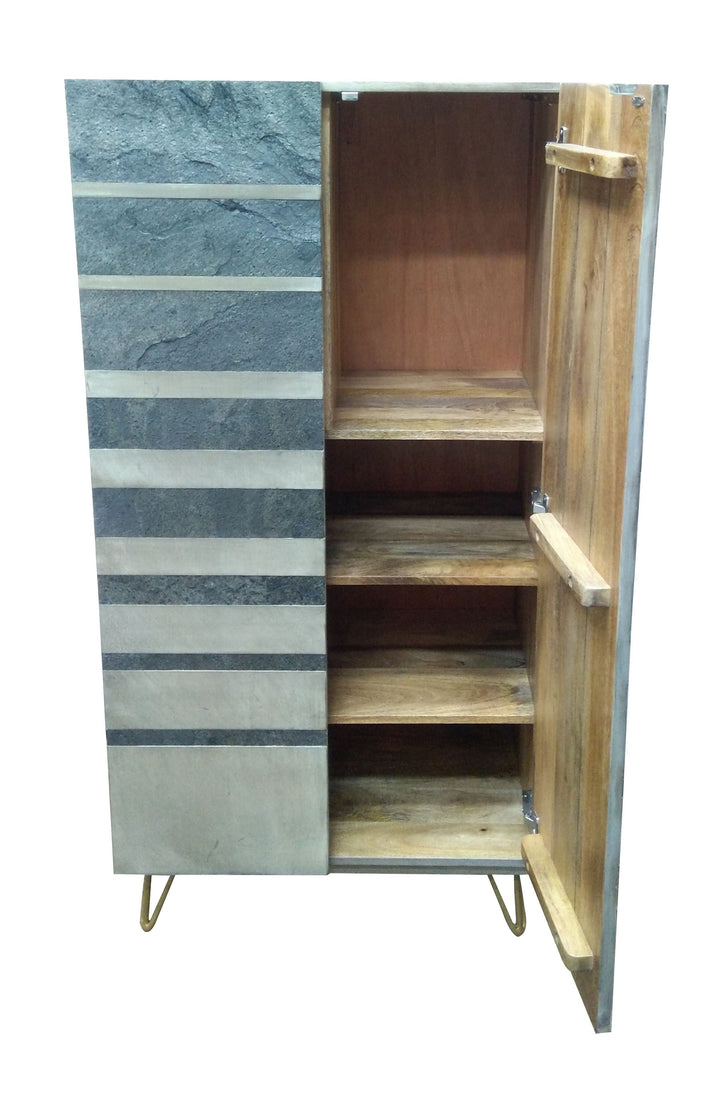 Beretta - Cabinet - Gray Stone & Ash Oak