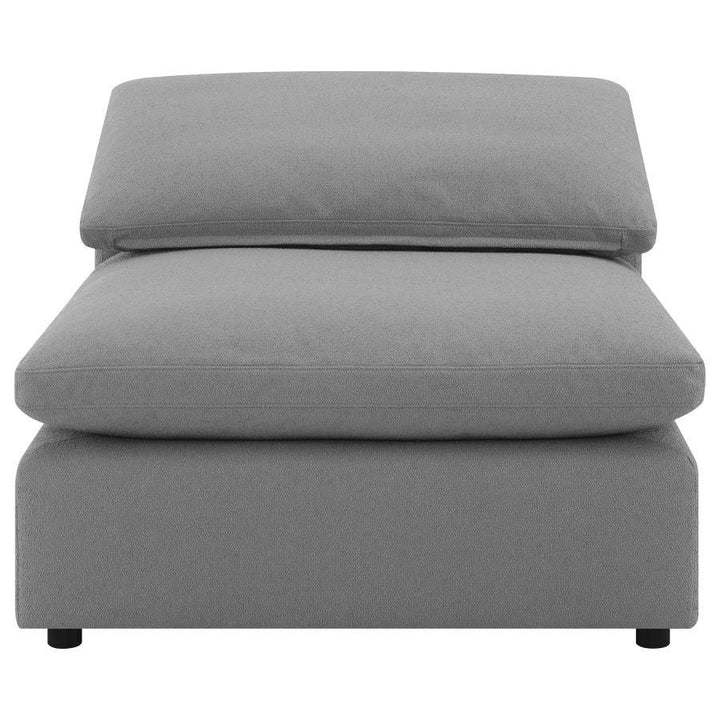 Raleigh - 5 Piece Boucle Upholstered Modular Sectional - Gray