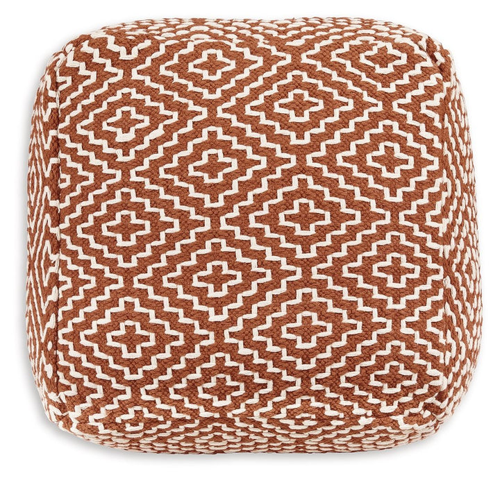 Brynnsen - Pouf - Rust / Ivory
