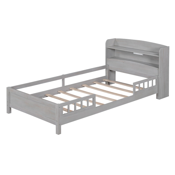 wood-twin-size-platform-bed-with-built-in-led-light-storage-headboard-and-guardrail-antique-grey