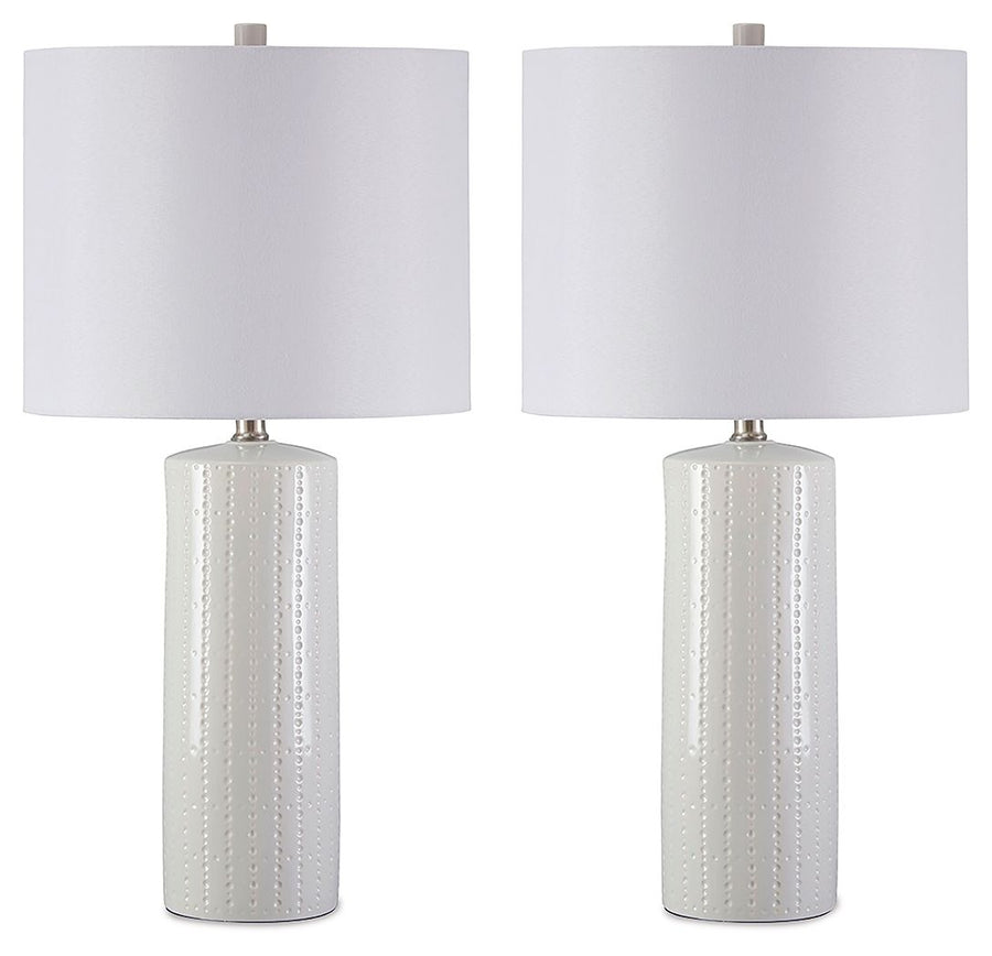 Steuben - Ceramic Table Lamp (Set of 2) - White