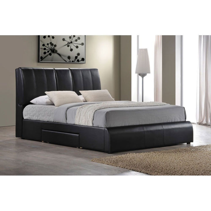 ACME Furniture Kofi Eastern King Bed With Storage Black Synthetic Leath