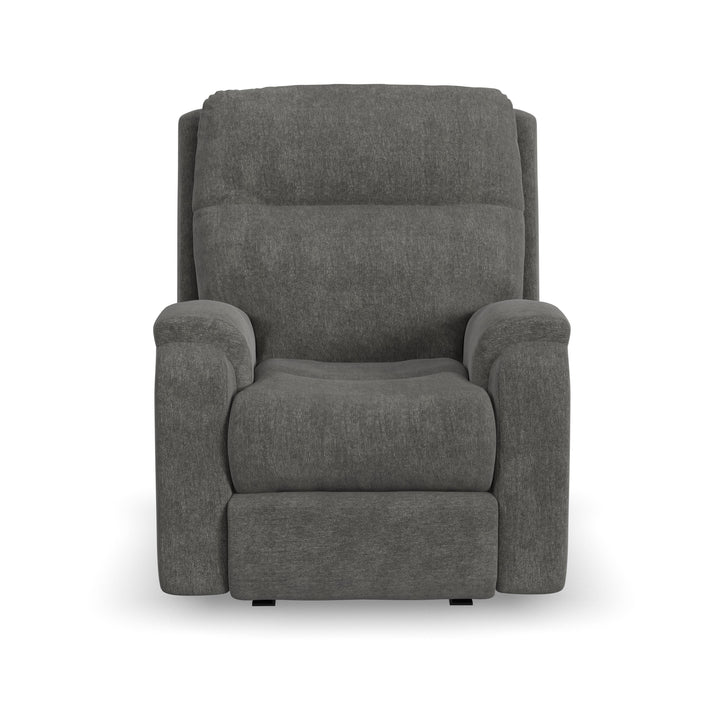 Penn Power Rocking Recliner With Power Headrest &amp; Lumbar Dark Gray