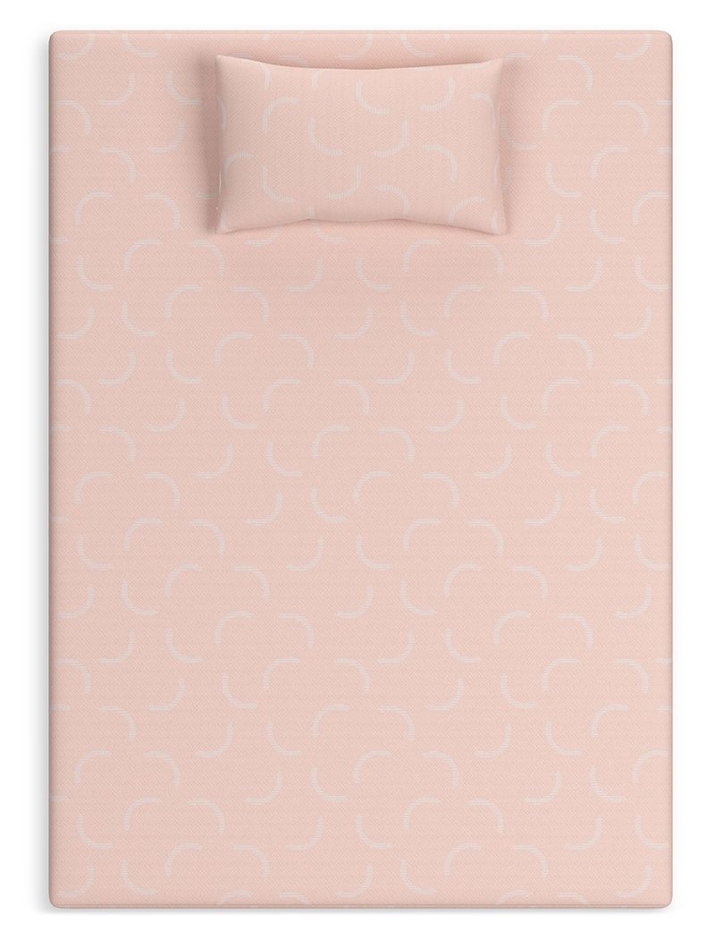 Ikidz Coral - Full Mattress and Pillow Set of 2 - Coral