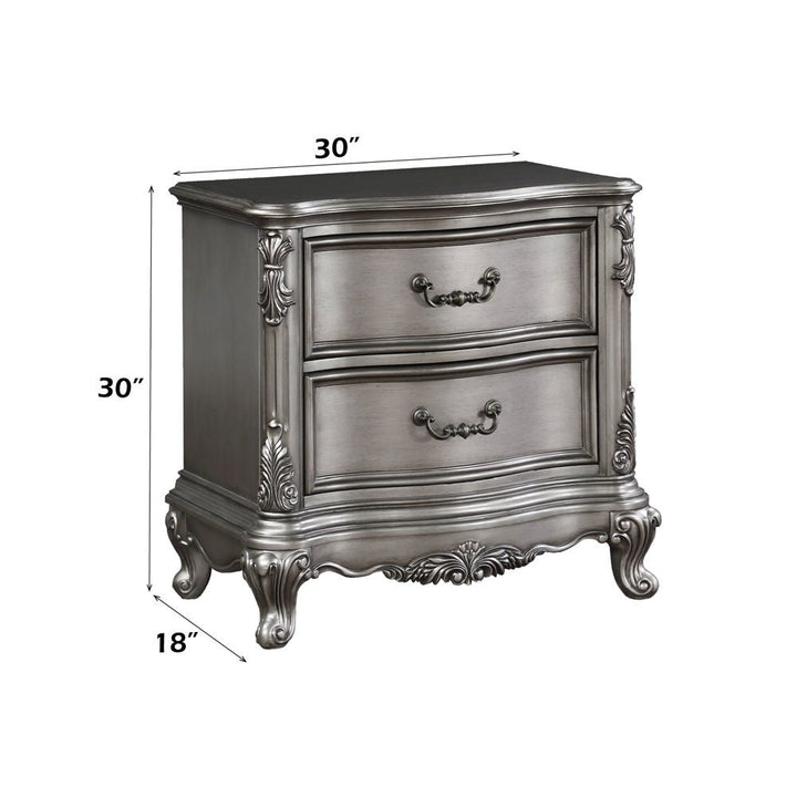 Ariadne - Nightstand - Antique Platinum