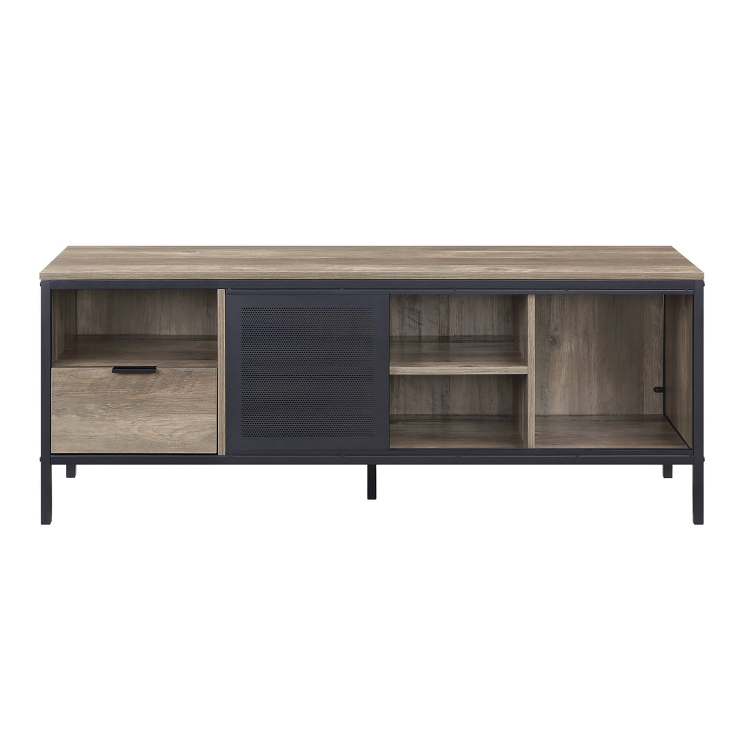 Nantan - TV Stand - Rustic Oak / Black