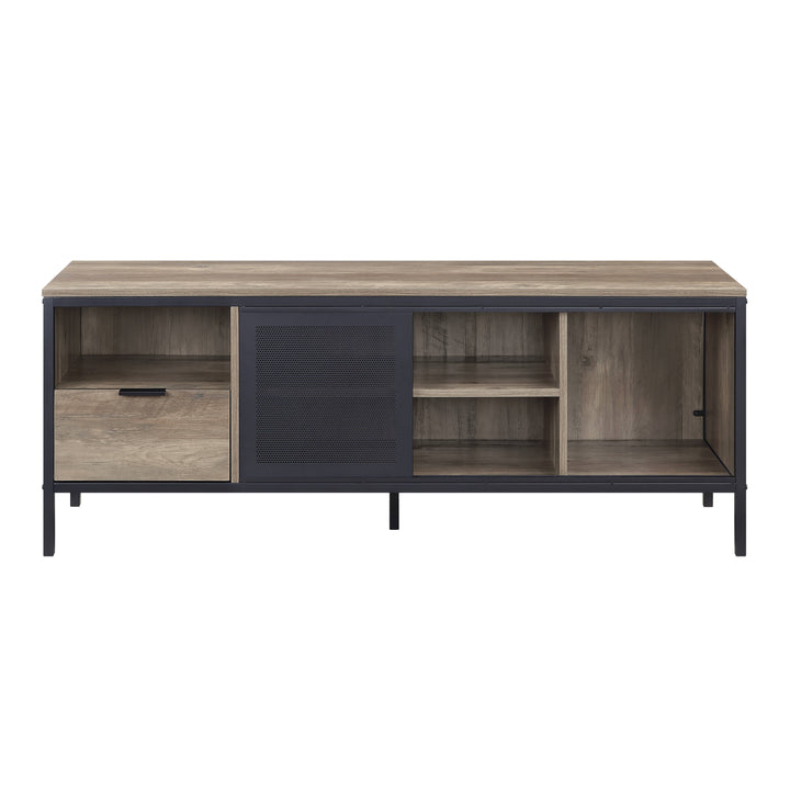 Nantan - TV Stand - Rustic Oak / Black