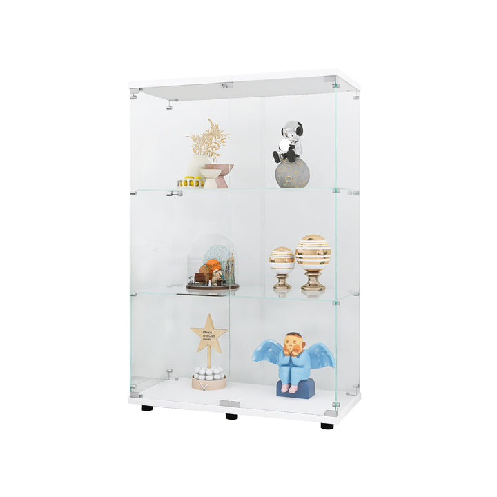 two-door-glass-display-cabinet-3-shelves-with-door-floor-standing-curio-bookshelf-white