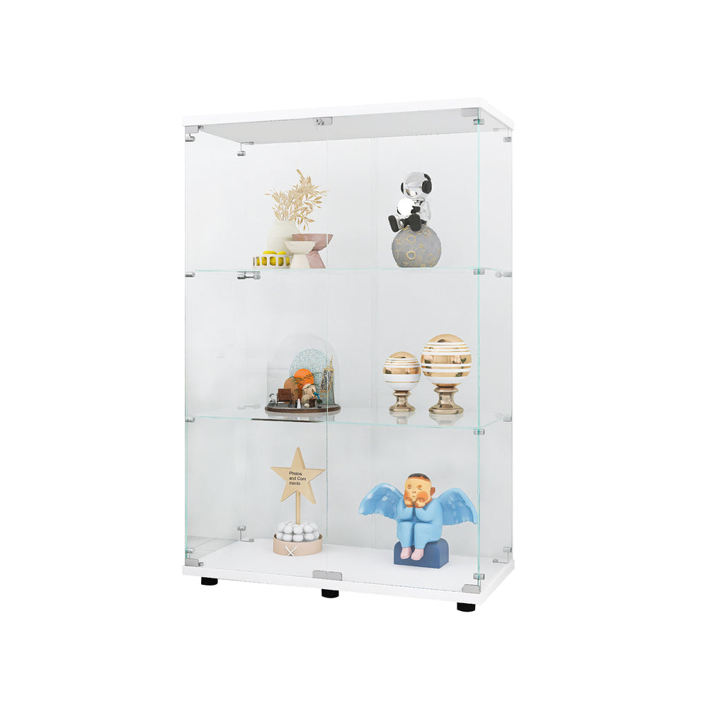 two-door-glass-display-cabinet-3-shelves-with-door-floor-standing-curio-bookshelf-white