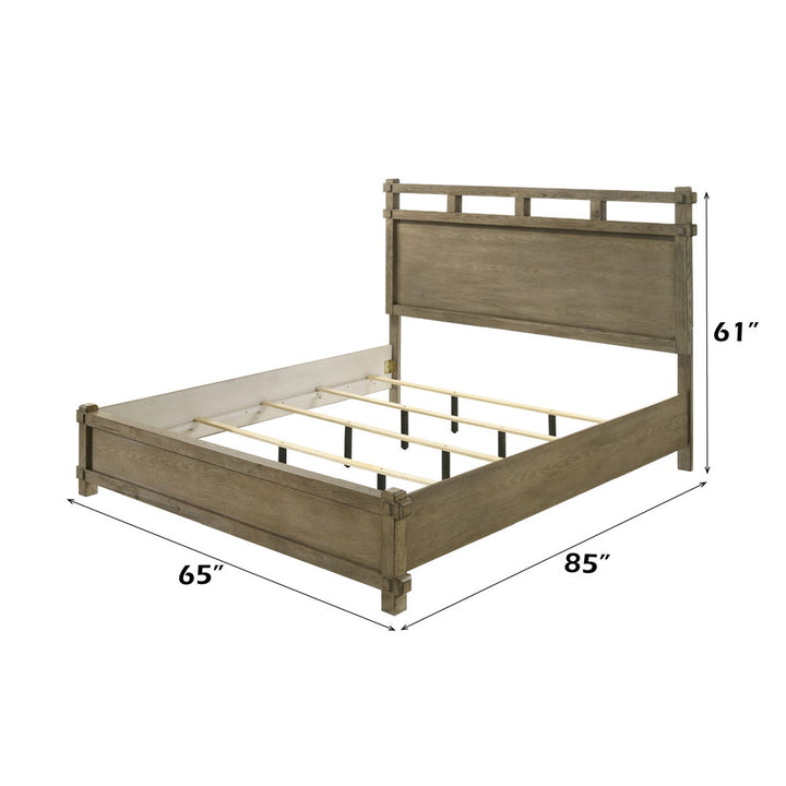 Colton - Queen Bed - Antique White Oak