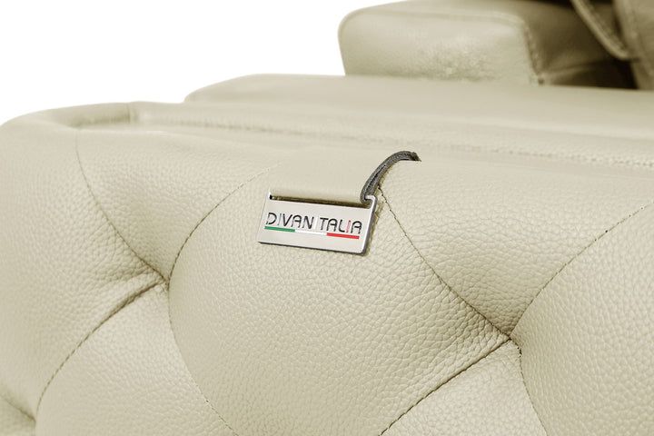 DivanItalia 1050 Sofa in Top-Grain Italian Leather - Beige