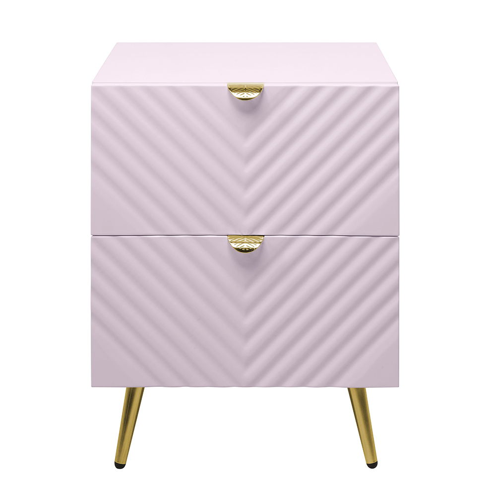 Gaines - Nightstand - Pink High Gloss