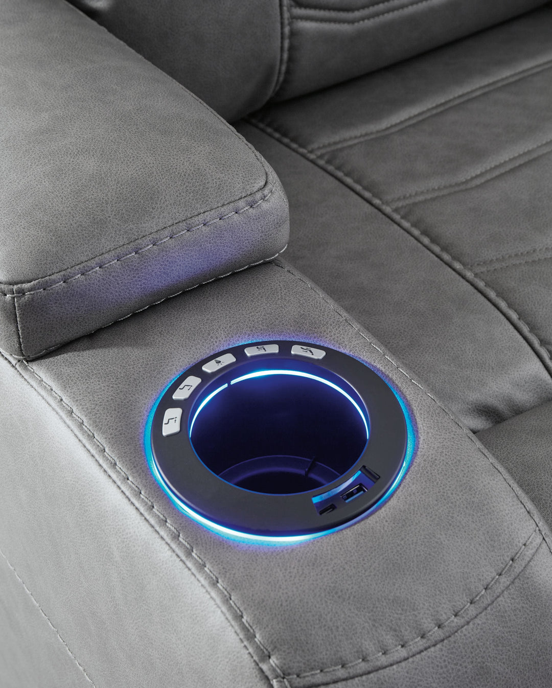 Schooner Rocks - Power Recliner / Adj Headrest - Slate