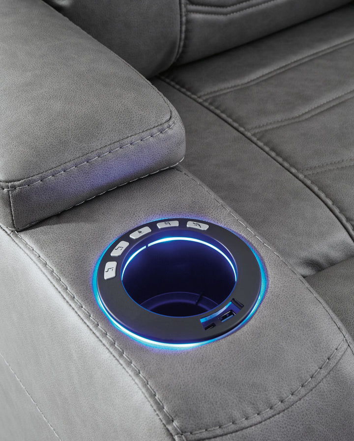 Schooner Rocks - Power Recliner / Adj Headrest - Slate