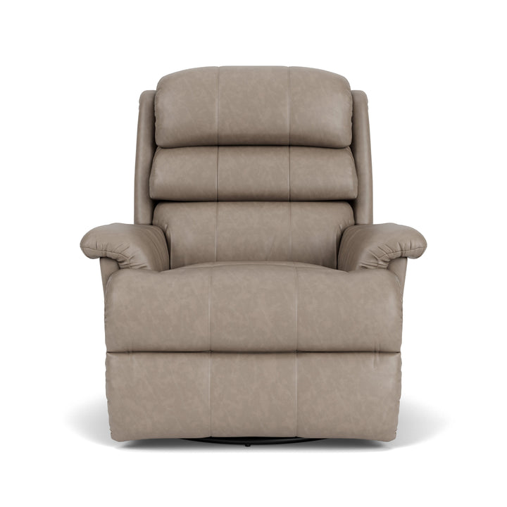 Yukon Leather Swivel Gliding Recliner Beige