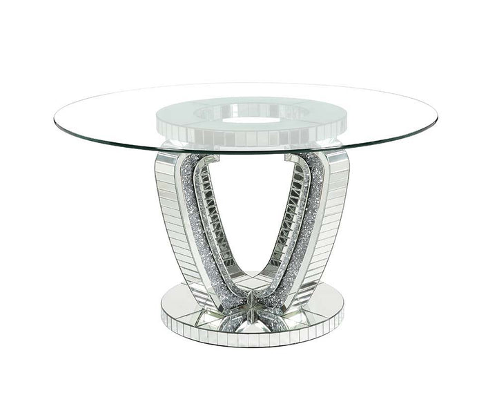 Noralie - Dining Table - Mirrored & Faux Diamonds