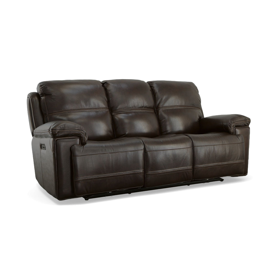 Flexsteel 1659-62PH-20470 Fenwick  Power Reclining Sofa With Power Headrests  Dark Chocolate