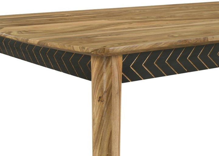 Partridge - 7 Piece Counter Dining Set - Espresso And Camel