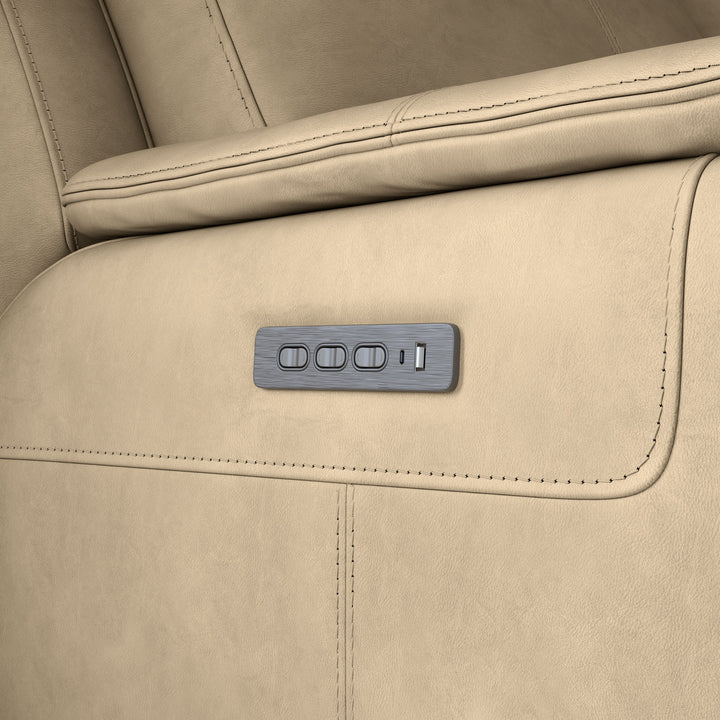 Odell Power Recliner With Power Headrest &amp; Lumbar Stone